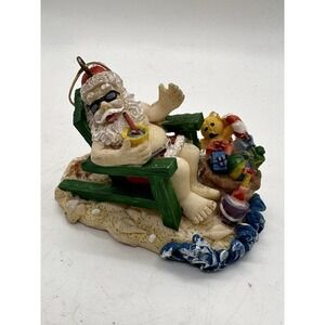 Seaside Santa by ERCO Beach Santa Ornament Sunglasses Florida Coastal